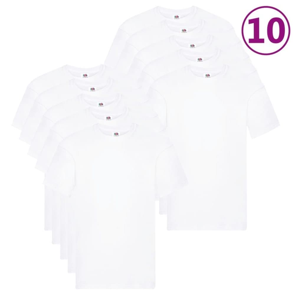 Fruit of the Loom Original T-shirt 10-pack vit stl. S bomull
