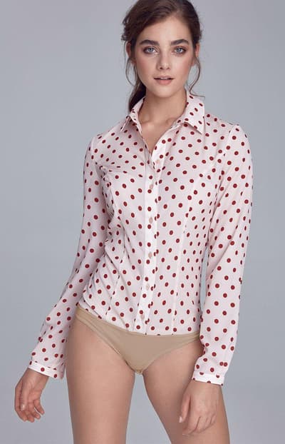 Body B104K / G Bluse, Cream-Pattern, 36