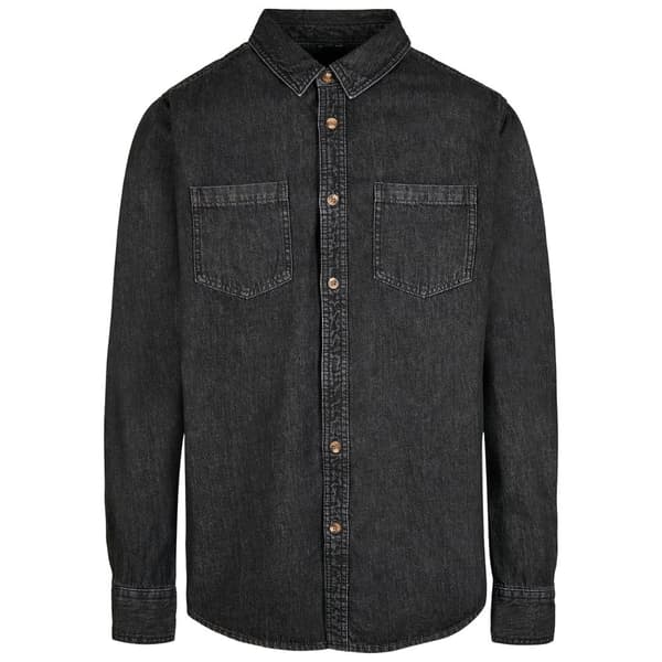 Build Your Brand Denimskjorta för män