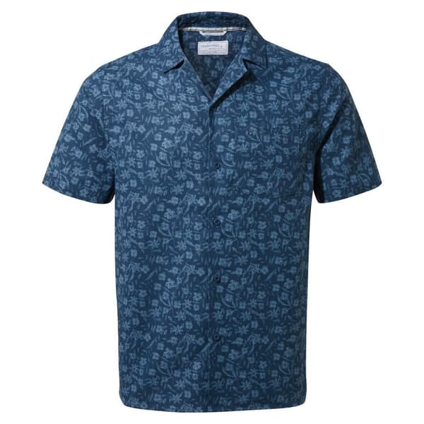 Craghoppers Mens Pasport Floral Shirt Poseidon Blue S