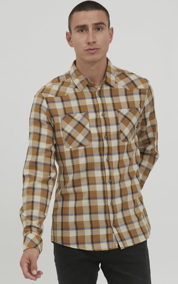 Blend - Skjorta 20713360 Rutig Beige M