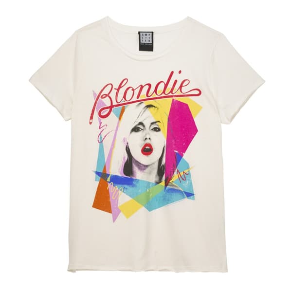 Amplified Kvinnor/Damer Ahoy 80s Blondie T-Shirt Vintage White L