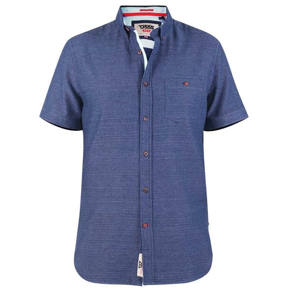 Duke D555 Stratford 2 Kingsize kortärmad skjorta för herrar Navy 7XL