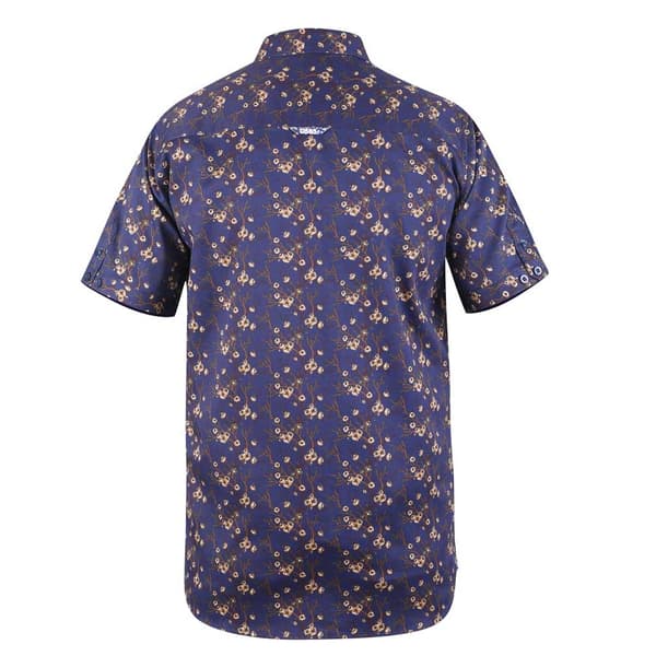 Duke Mens D555 Kingston Floral Kingsize Short-Sleeved Shirt