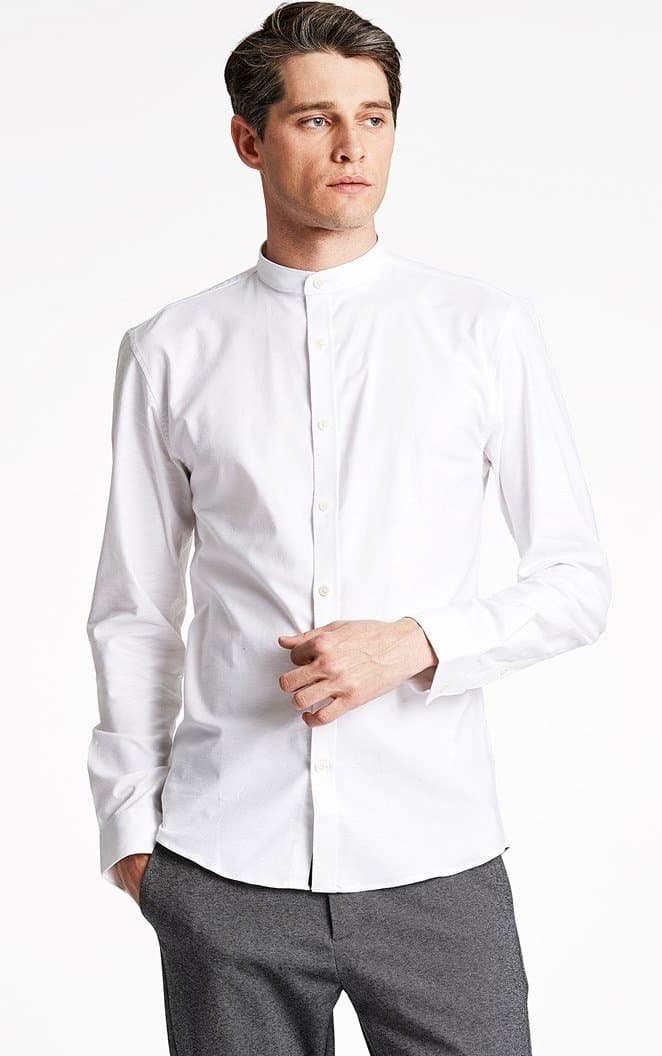 Lindbergh White - Skjorta 30-203174A Murarkrage Superflex