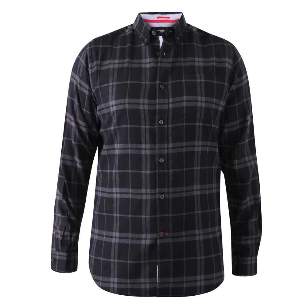 Duke Herr Harwich D555 Checked Long-Sleeved Button-Down Shirt för män