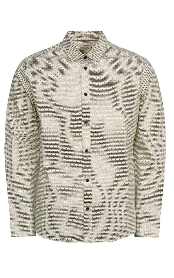 Esprit - Skjorta 013EE2F303 Småmönstrad Beige L