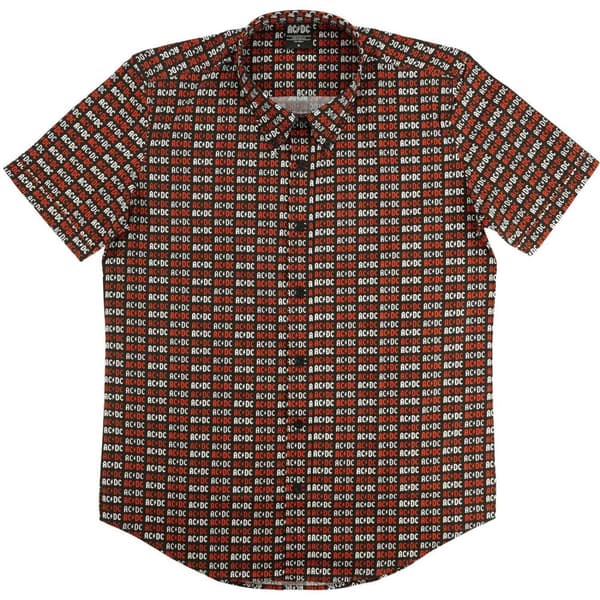 AC/DC Unisex skjorte med logo over det hele for voksne med print
