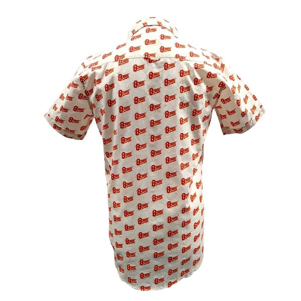 David Bowie Unisex Adult All Over Logo Shirt