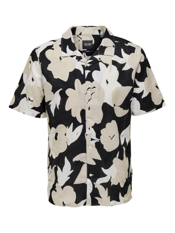 Only & Sons - onsTrev Reg Lin AOP SS Shirt