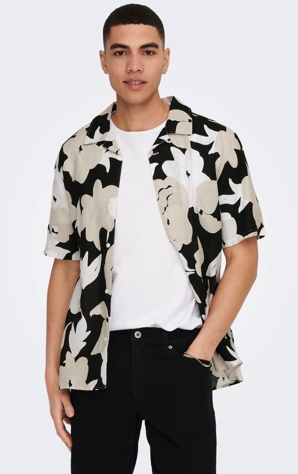 Only & Sons - onsTrev Reg Lin AOP SS Shirt