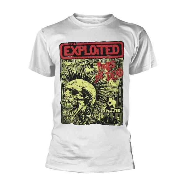 The Exploited Unisex Adult Punks Not Dead T-Shirt White L