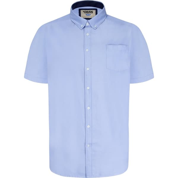 Duke Mens D555 James Oxford Kingsize Short-Sleeved Shirt