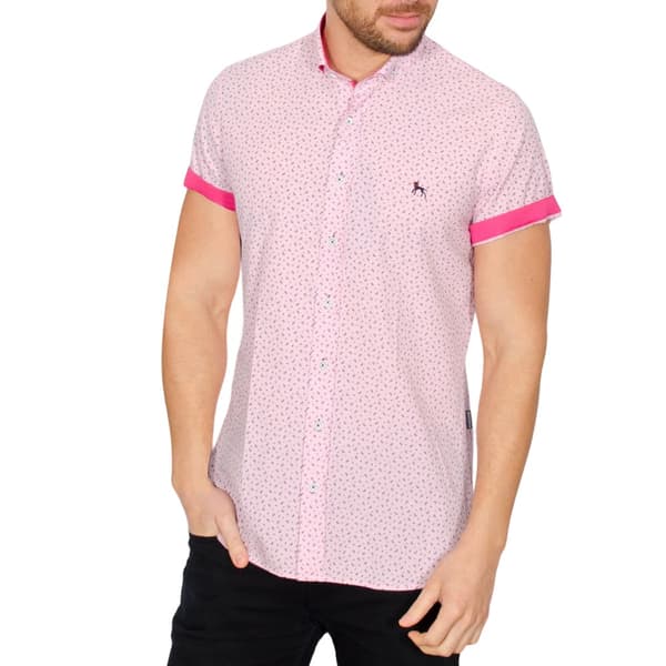 Bewley & Ritch Mens Blanca Short-Sleeved Shirt Pink S