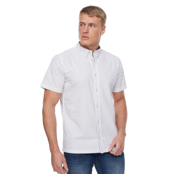 Bewley & Ritch Kortärmad herrskjorta Haltom White/Navy L