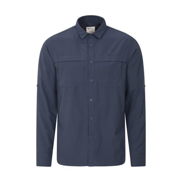 Mountain Warehouse Mens Treble Travel Shirt Navy S