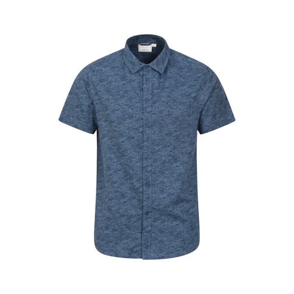 Mountain Warehouse Kortärmad Wave-skjorta för herrar Navy S
