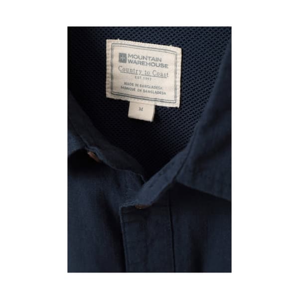 Mountain Warehouse Mens Coconut Slub Short-Sleeved Shirt