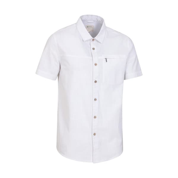 Mountain Warehouse Mens Coconut Slub Short-Sleeved Shirt