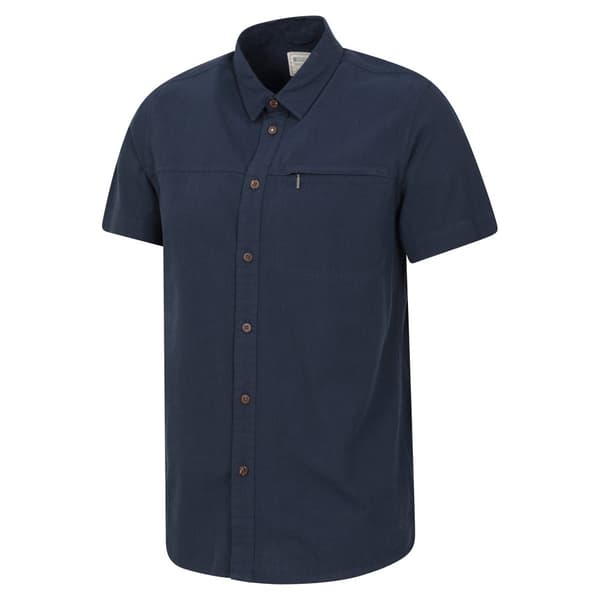 Mountain Warehouse Mens Coconut Slub Short-Sleeved Shirt
