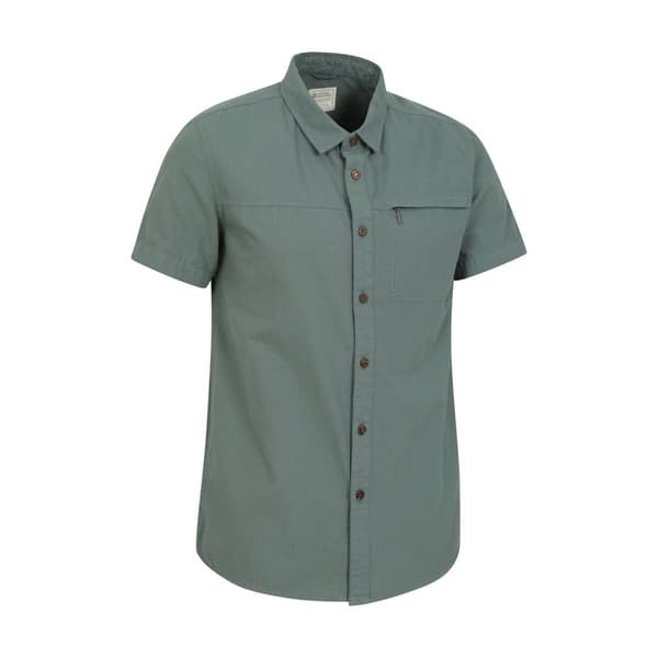 Mountain Warehouse Mens Coconut Slub Short-Sleeved Shirt