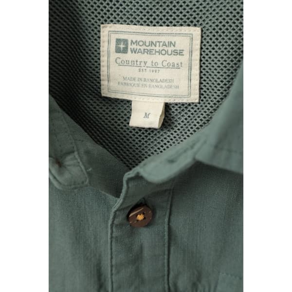 Mountain Warehouse Kortärmad skjorta i kokosnötsslubb för herrar
