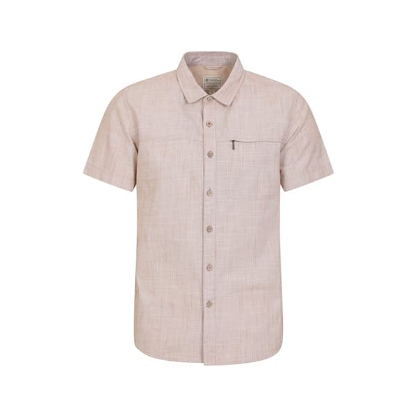 Mountain Warehouse Mens Coconut Slub Short-Sleeved Shirt