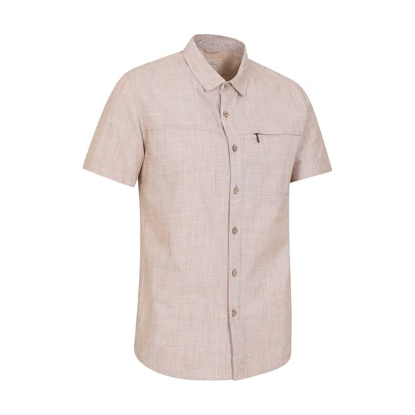 Mountain Warehouse Mens Coconut Slub Short-Sleeved Shirt