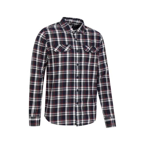 Mountain Warehouse Mens Trace Flannel Long-Sleeved Shirt