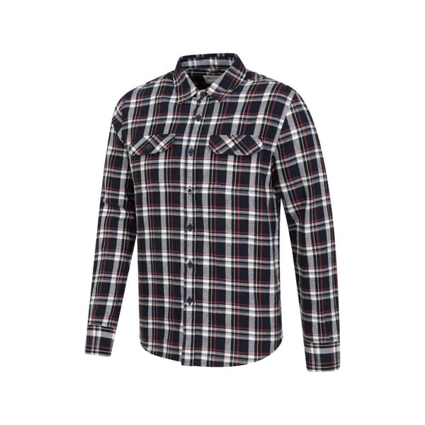 Mountain Warehouse Mens Trace Flannel Long-Sleeved Shirt