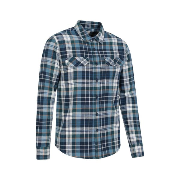 Mountain Warehouse Mens Trace Flannel Long-Sleeved Shirt