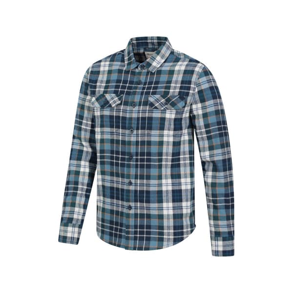 Mountain Warehouse Mens Trace Flannel Long-Sleeved Shirt