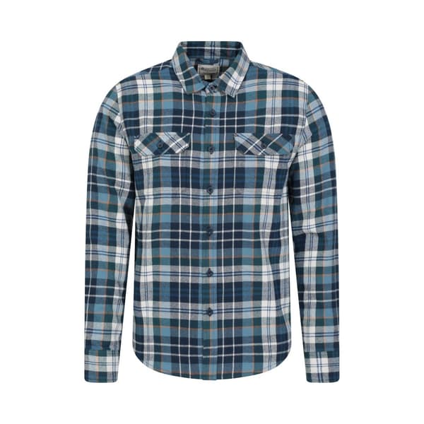 Mountain Warehouse Mens Trace Flannel Long-Sleeved Shirt