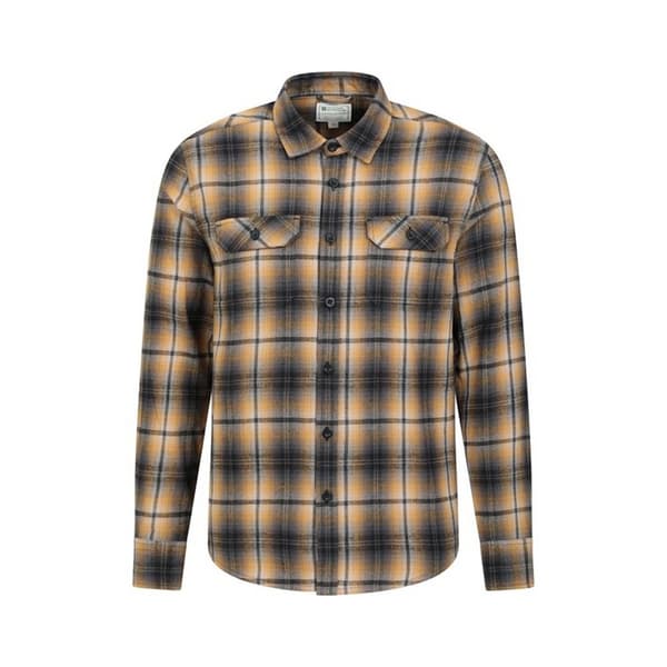 Mountain Warehouse Mens Trace Flannel Long-Sleeved Shirt