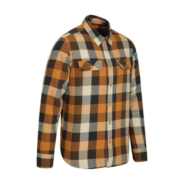 Mountain Warehouse Mens Trace Flannel Long-Sleeved Shirt