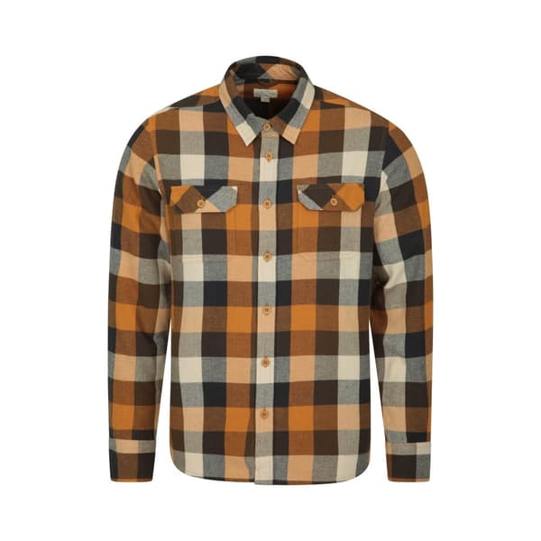 Mountain Warehouse Mens Trace Flannel Long-Sleeved Shirt
