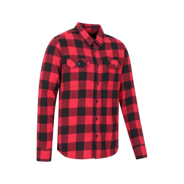 Mountain Warehouse Mens Trace Flannel Long-Sleeved Shirt