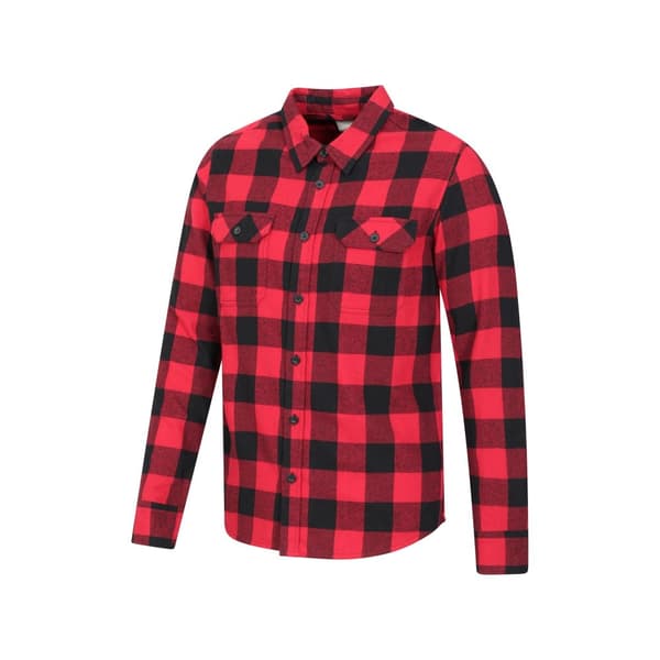 Mountain Warehouse Mens Trace Flannel Long-Sleeved Shirt