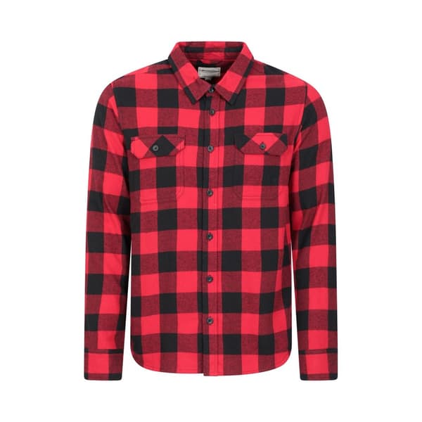 Mountain Warehouse Mens Trace Flannel Long-Sleeved Shirt