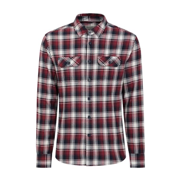 Mountain Warehouse Mens Trace Flannel Long-Sleeved Shirt