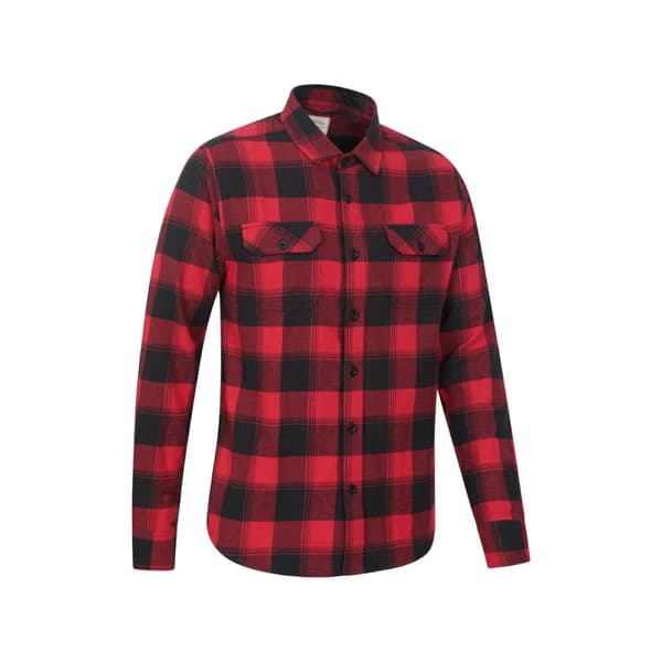 Mountain Warehouse Mens Trace Flannel Long-Sleeved Shirt