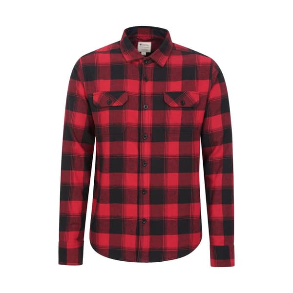 Mountain Warehouse Mens Trace Flannel Long-Sleeved Shirt