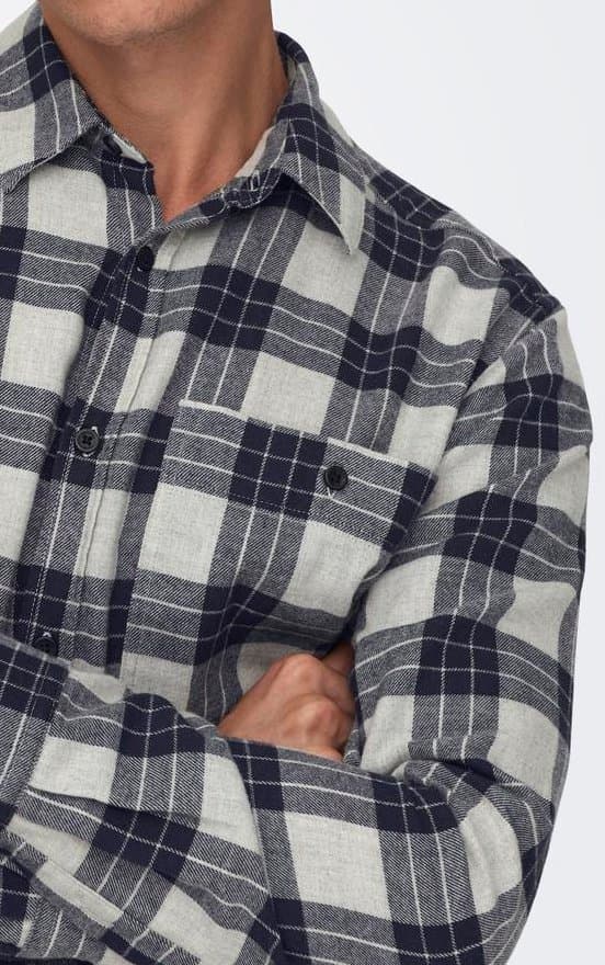 Only & Sons - onsBone Reg LS Check Shirt
