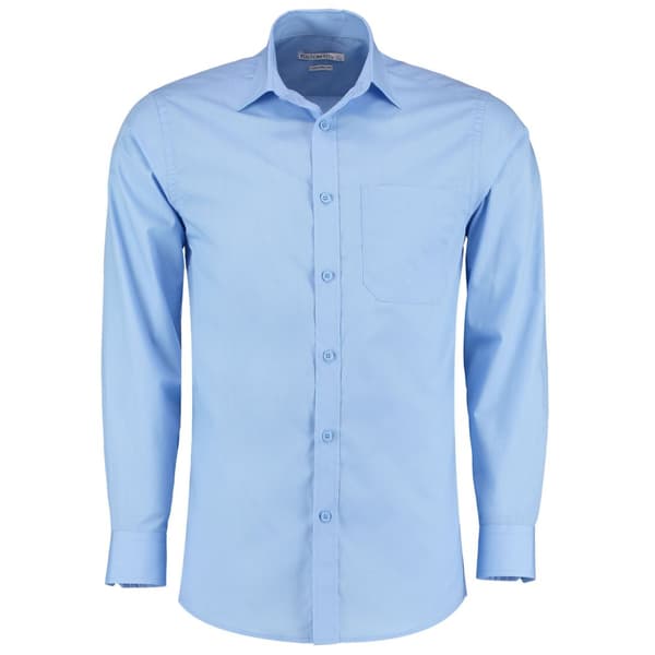 Kustom Kit Långärmad formell skjorta i poplin för herrar
