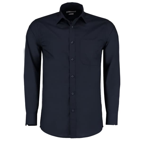 Kustom Kit Mens Poplin Tailored Long-Sleeved Formal Shirt