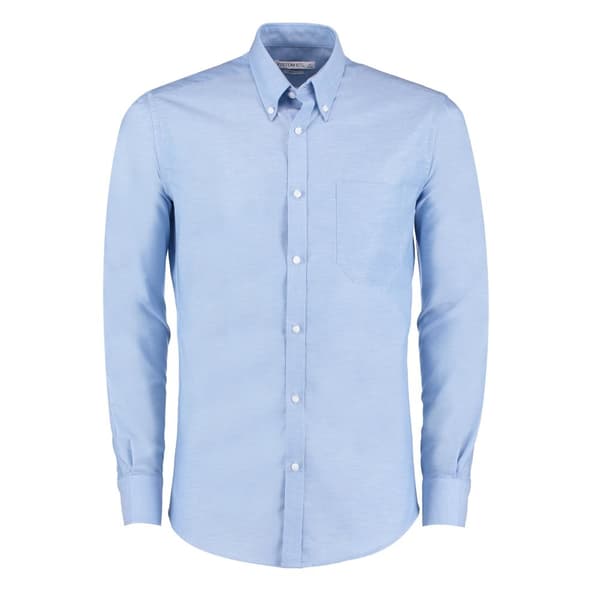 Kustom Kit Oxford Slim långärmad skjorta för män