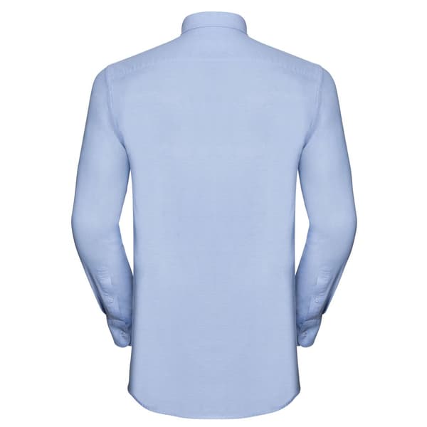 Russell Collection Mens Oxford Tailored Long-Sleeved Shirt