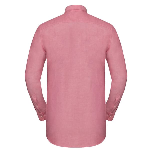 Russell Collection Mens Oxford Tailored Long-Sleeved Shirt