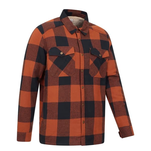 Mountain Warehouse Mens Pinn Flannel Borg Lined Shirt