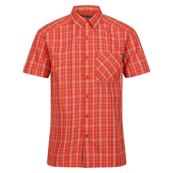 Regatta Mens Kalambo VII Quick Dry Short-Sleeved Shirt Rusty Orange L